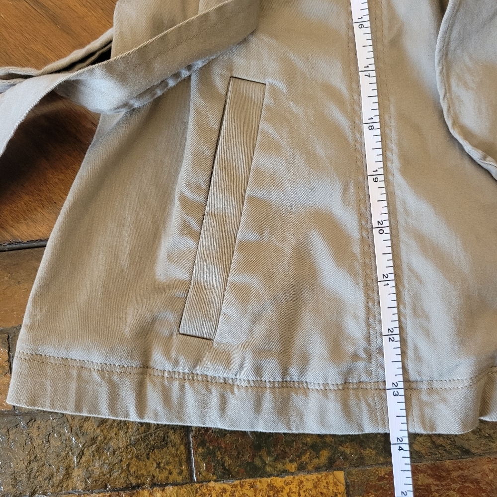 Elle Beige Ruffle Front Cape Jacket - Picture 9 of 14